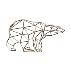 Geometrische beer van hout